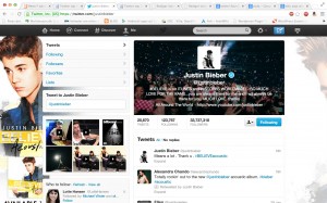 Justin Bieber on Twitter