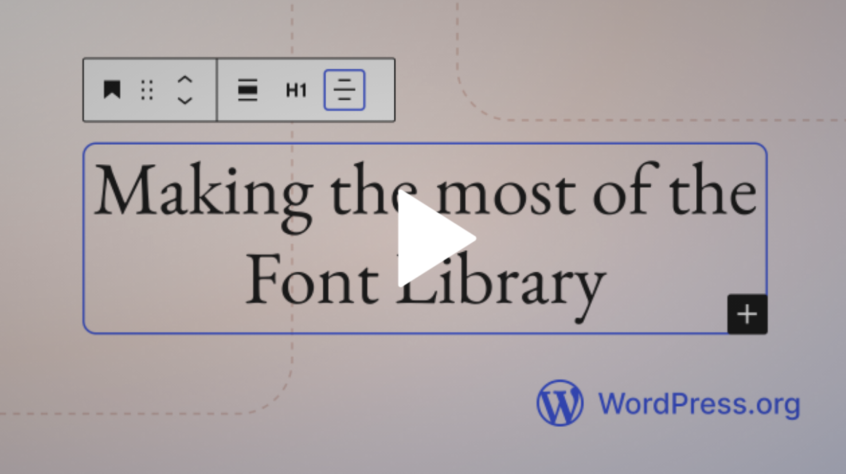 Video. Making Most of the Font Library